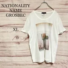 h2415【NATIONALITY NAME GROSBEC】XL 白 Tシャツ