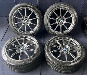 ADVAN Racing アドバンレーシング BMW 18インチ ホイール4本 8J/9J +45/53 PCD120 ハブ径約73 PIRELLI 235/40R18 2022年製 No.469