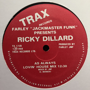 Farley "Jackmaster Funk"* Presents Ricky Dillard / As Always [Trax Records TX172] Stevie Wonder