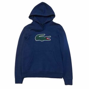 LACOSTE ラコステ ビッグロゴ スウェット パーカー デカロゴパーカー ネイビー