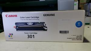 CANON　LBP5200/MF81802等用　トナーカートリッジ　301　シアン/純正/新品/未使用　