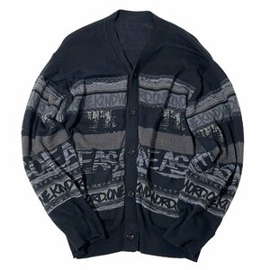 23ss Sacai Eric Haze Jacquard Knit Cardigan 定価74,800円 size2 ブラック 23-02984M サカイ カーディガン