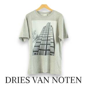 ドリス ヴァン ノッテン　デジタルフォトプリント Tシャツ　‘POLITIETOREN’ BY RENAAT BRAEM　2022SS　グレー杢　S　DRIES VAN NOTEN