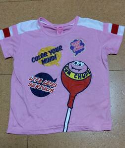 チュッパチャップス Tシャツ 110 ピンク 保管品… Chupa Chups