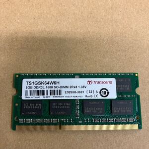 J51 Transcend ノートPC メモリ 8GB DDR3L-1600 