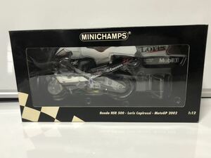 ミニチャンプス 1/12 Honda NSR 500 Team HONDA PONS Loris Capirossi MotoGP 2002（122 026165）美中古品