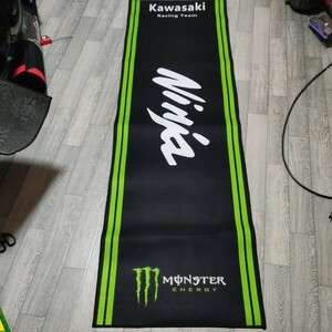 ラスト１つ　小　60cm x 200cm ピットマット　バイクマット メンテナンスマット　ninja monster energy モンスターエナジー