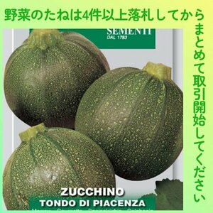 4件以上落札◆ズッキーニ種◆丸ズッキーニ・ピアツェンツァ 3粒◆固定種 TONDO DI PIACENZA イタリア