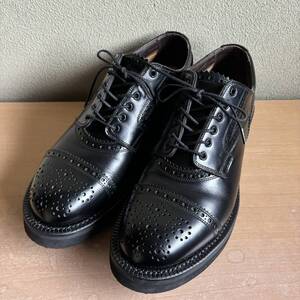 フットザコーチャー メンデル 25.5cm 黒 ホーウィン セミブローグ オイルレザー foot the coacher mendell