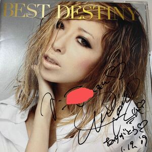 【中古品】加藤ミリヤ 直筆サイン入り(宛名記入有り）BEST DESTINY 初回限定盤 CD＋DVD 帯付き SRCL-6896〜7