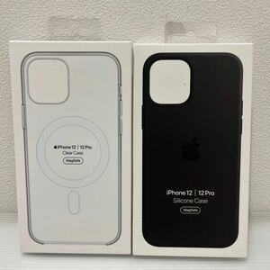 D(530k8) 【未開封品】　iPhone 12 / 12Pro シリコンケース/ブラック クリアケース 2個 セット まとめMagSafe マグセーフ