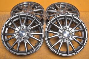 240319500647210　WEDS　VELVA　15×5.5J　+50　4穴　PCD100　ハブ径73mm　テーパー　4本セット