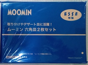 ☆ESSE エッセ付録　MOOMIN ムーミン六角皿２枚セット