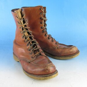 FF16449 ビンテージ REDWING レッドウィング 50-60s アイリッシュセッター モックトゥ ブーツ 刺繍犬タグ 8C