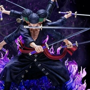 【新品・在庫処分】 ワンピース ONE PIECE フィギュア ロロノア ゾロ 九刀流 阿修羅 3頭身6腕 モデル 39cm PVC 7214