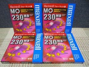 maxell MO 230MB 4枚セット　Macintosh フォーマット済／未開封品