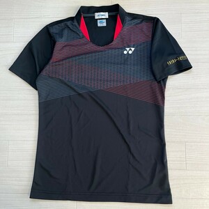 YONEX ヨネックス ゲームシャツ 背面プリント Tシャツ VERY COOL うきうきユートピア 東京歯科大学ブラック　サイズS