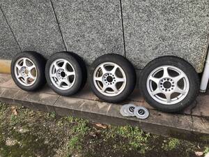 ekワゴン他用中古マルチアルミホイール　NEO EUROPEAN DESIGN PRD-SX 4本（スタッドレス BRIDGESTONE BLIZZAK（155/65R13）付）