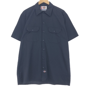 古着 ディッキーズ Dickies A LEGEND IN WORK 半袖 ワークシャツ メンズL /eaa452578 【SS2409_50%】