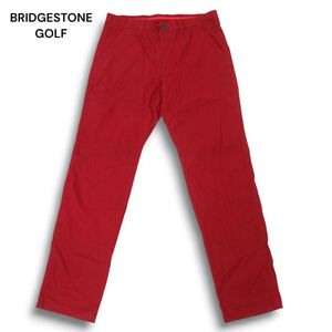 BRIDGESTONE GOLF ブリヂストン ゴルフ 通年 テーパード カラー パンツ Sz.92　メンズ 赤 大きいサイズ　C4B04575_A#R