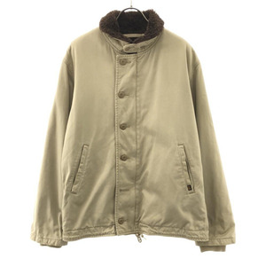 アルファインダストリーズ N-1 ミリタリージャケット L ベージュ ALPHA INDUSTRIES INC メンズ