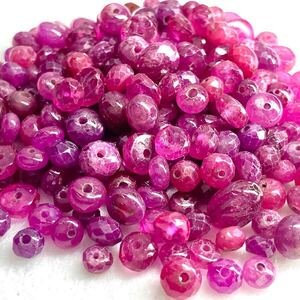 1円〜!!≪ルビーアクセサリーパーツおまとめ125.5ct≫j 約25.1g ルース 裸石 宝石 ジュエリー jewelry ruby beads w4マ3