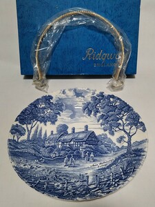 大幅値下げ☆激レアRIDGEWAY 盛り皿セット　ハンドル付き　絵画のような絵付け　英国製　made in England リッジウェイ製　未使用品