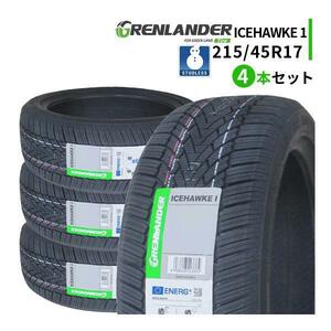 4本セット 215/45R17 2024年製 新品スタッドレスタイヤ GRENLANDER ICEHAWKE 1 215/45/17