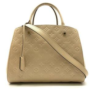 LOUIS VUITTON ルイヴィトン M41195 モンテーニュMM モノグラム アンプラント ガレ ベージュ ハンドバッグ レディース 2WAY 管理RY22003088