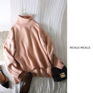 1.1万☆ミカーレミカーレ MICALLE MICALLE☆オーバーサイズ WOOL混ハイネックニット☆Y-F 0476