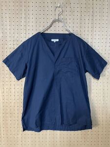 Engineered Garments Med Shirt エンジニアードガーメンツ カットソー Tシャツ 半袖 ボタン ポケット