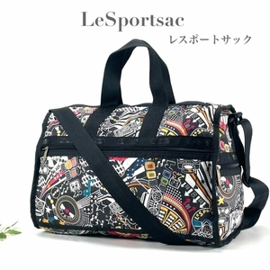 大容量 2way LeSportsac レスポートサック ボストンバッグ ハンドバッグ 旅行バッグ BOOM BOX 旅行 大容量 軽量 レディース ロゴ ブランド