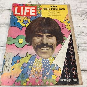 【長期保管品】洋書 LIFE 1969年9月5日号 LIFE誌 ライフ誌 洋雑誌 ビンテージ レトロ 雑誌 広告 ポスター コレクター ヒッピー