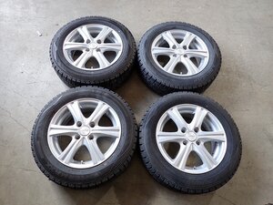 YS14054【送料無料175/65R14】フィット フィットアリア キューブ等に 中古スタッドレスセット ●14×5.5J 100/4H ET50●1円スタート