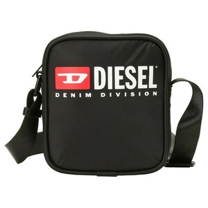 新品未開封 DIESEL ディーゼル ショルダーバッグ X09553 P5480 T8013 ロゴプリント クロスボディ ブラック 黒 バッグ RINKE CROSSBODY