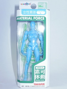 ★ミクロマン★マテリアルフォース★女性素体・水色・Lサイズ★[MICROMAN・MATERIAL FORCE・可動素体・デッサン・人形]★