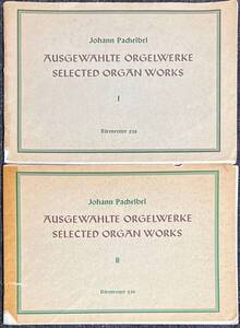 パッヘルベル オルガン作品選集 第1,2巻 (オルガンソロ)輸入楽譜 Pachelbel Ausgewahlte Orgelwerke Bd.1,2 洋書