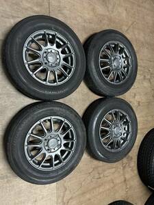 中古夏タイヤホイールセット　145/80R13　BRIDGESTONE　NEXTRY 　WEZEN 13x4J+42 4/100　4本セット　　★☆送料安★☆