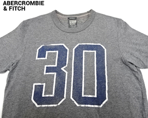 S【ABERCROMBIE Vintage Tee 30 アバクロンビー＆フィッチ Tシャツ A&F グレー】