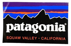 訳有 パタゴニア ステッカー スコーバレー カリフォルニア 一列 PATAGONIA SQUAW VALLEY STICKER 海外 店舗 アメリカ フィッツロイ シール