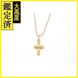 agete アガット ローズクロスネックレス K10 ダイヤモンド 0.01ct 【460】2120000279935