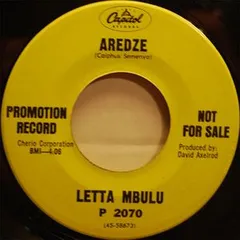 米7" Letta Mbulu Aredze / Pula Yetla P2070 Capitol Records /00080