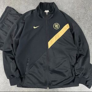 00s NIKE Total90 Football Jersey Black アーカイブ ナイキ トータル90 サッカー セットアップ ジャージ 上下 黒 メンズ XL 大きいサイズ