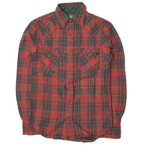 RRL ダブルアールエル PLAID L/S WESTERN SHIRTS チェックウエスタンシャツ XS レッド 長袖 Double RL トップス g6265