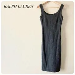 美品‼RALPH LAURENラルフローレンノースリーブワンピース 毛100％2