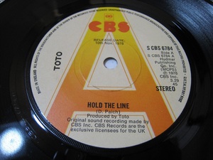 【7”】●白プロモ● TOTO / HOLD THE LINE UK盤 ホールド・ザ・ライン