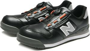 【WH-0895】未使用 New Balance ニューバランス 安全靴 BS-218 ローカット BOAタイプ 27.0㎝ BLKxWHTxGRY EEE ワイド