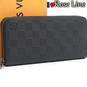 【極美品】Louis Vuitton ダミエ アンフィニ ヴェルティカル 長財布 オニキス 黒 DAMIER WALLET ブラック ジッピーウォレット N63548