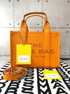 MARC JACOBS マークジェイコブス レザー ミニ トートバッグ ショルダーバッグ tangerine 818