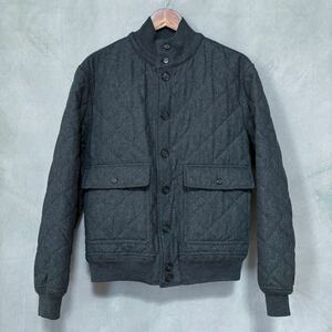 VALSTAR ヴァルスター VALSTARINO VAL 07 ウールポリ キルティング A-1 ヴァルスターブルゾン ドライビング ジャケット size.46 (M) グレー